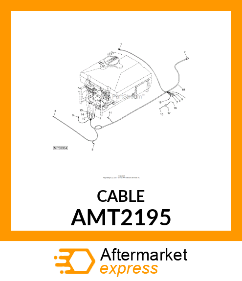 CABLE, 12" EXTENSION AMT2195