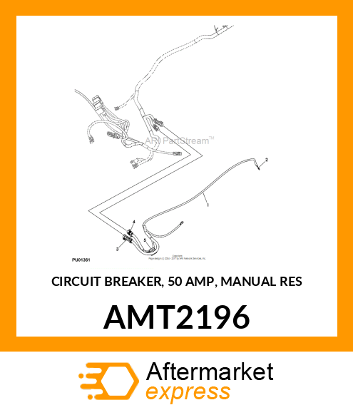 CIRCUIT BREAKER, 50 AMP, MANUAL RES AMT2196