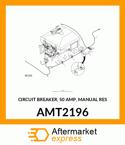 CIRCUIT BREAKER, 50 AMP, MANUAL RES AMT2196