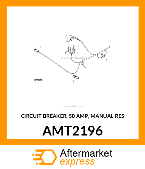 CIRCUIT BREAKER, 50 AMP, MANUAL RES AMT2196