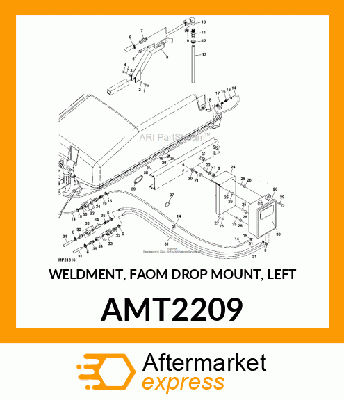 WELDMENT, FAOM DROP MOUNT, LEFT AMT2209