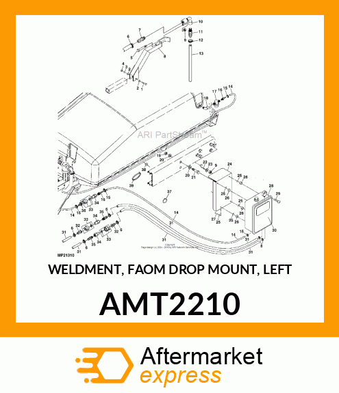 WELDMENT, FAOM DROP MOUNT, LEFT AMT2210