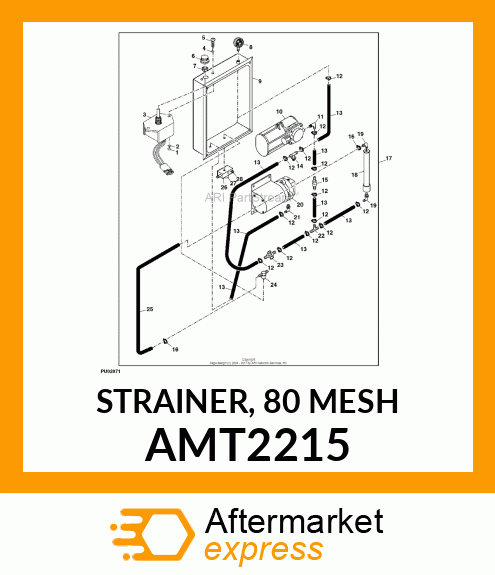 STRAINER, 80 MESH AMT2215