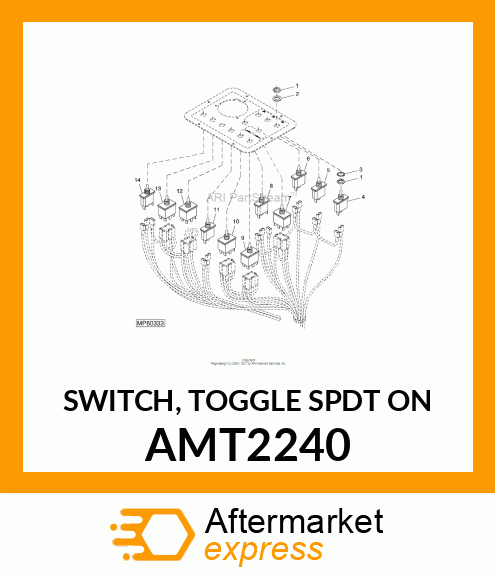 SWITCH, TOGGLE SPDT ON AMT2240