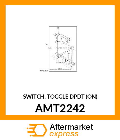 SWITCH, TOGGLE DPDT (ON) AMT2242