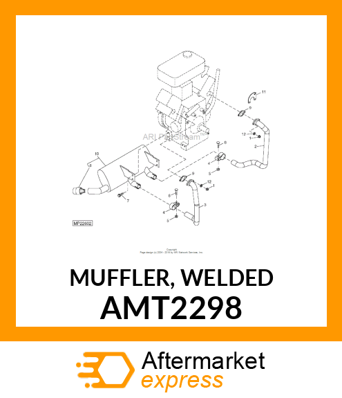 MUFFLER, WELDED AMT2298