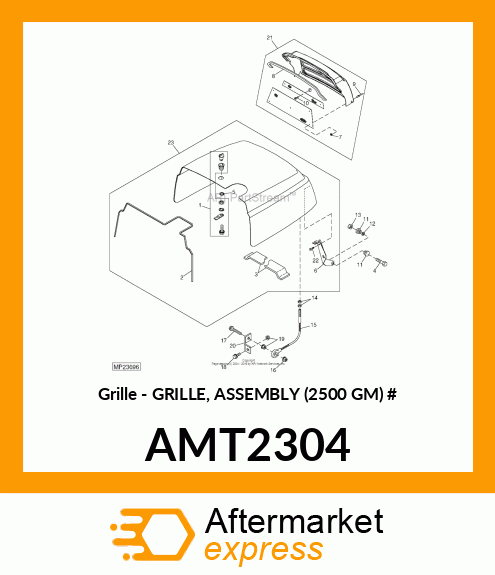 Grille - GRILLE, ASSEMBLY (2500 GM) # AMT2304