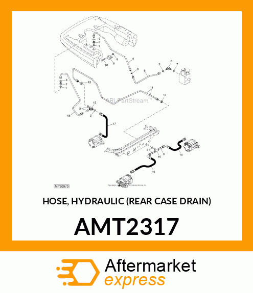 HOSE, HYDRAULIC (REAR CASE DRAIN) AMT2317