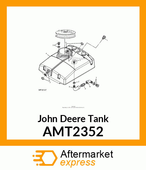 TANK, C/W LID FITTINGS W/LABELS AMT2352