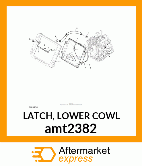 LATCH, LOWER COWL amt2382