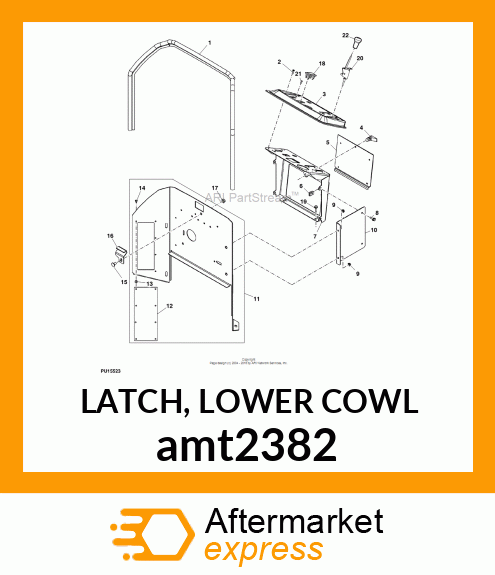 LATCH, LOWER COWL amt2382