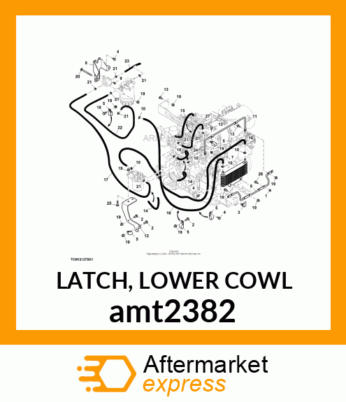 LATCH, LOWER COWL amt2382