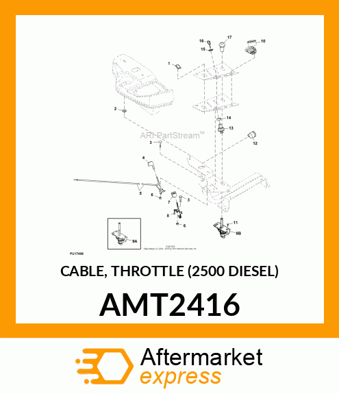 CABLE, THROTTLE (2500 DIESEL) AMT2416