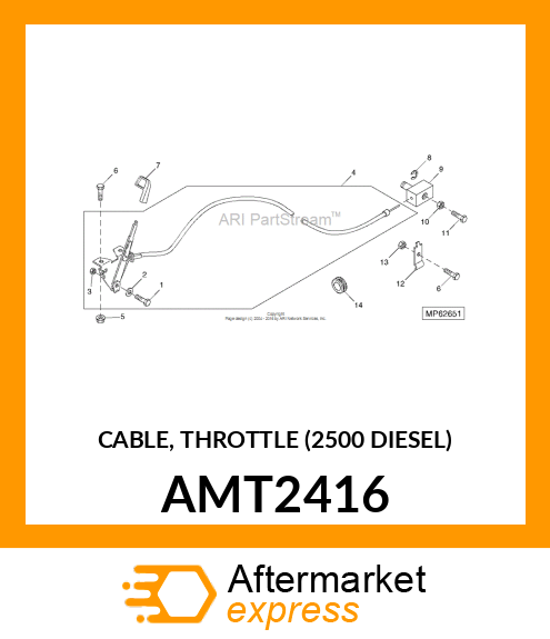 CABLE, THROTTLE (2500 DIESEL) AMT2416