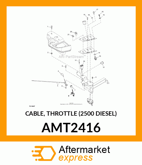 CABLE, THROTTLE (2500 DIESEL) AMT2416