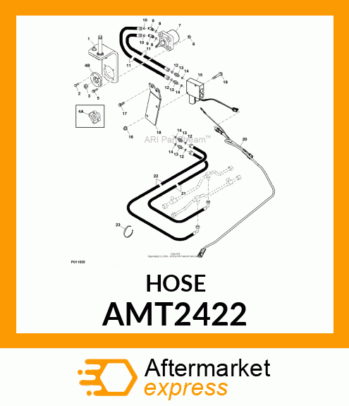 HOSE, HYDRAULIC (3 WHEEL DRIVE) AMT2422