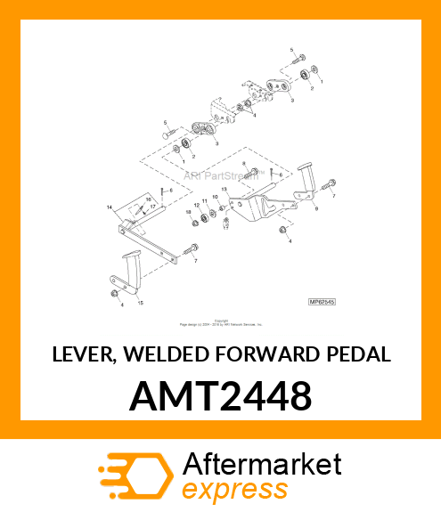 LEVER, WELDED FORWARD PEDAL AMT2448