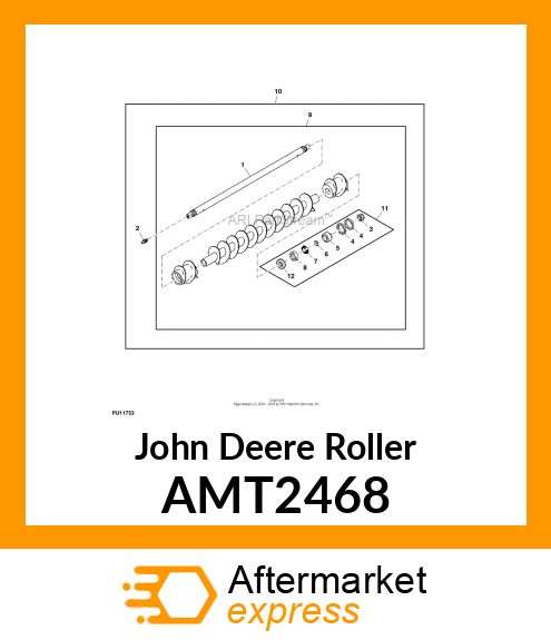 ROLLER 26" SPIRAL W/SPIRAL ENDCAPS AMT2468