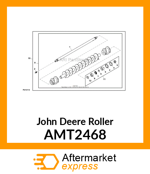 ROLLER 26" SPIRAL W/SPIRAL ENDCAPS AMT2468