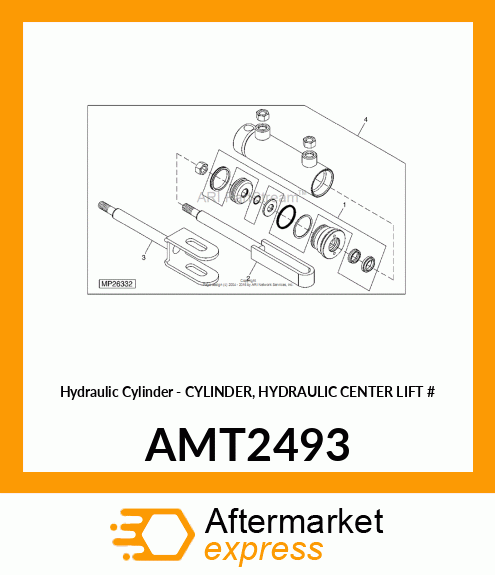 Hydraulic Cylinder - CYLINDER, HYDRAULIC CENTER LIFT # AMT2493