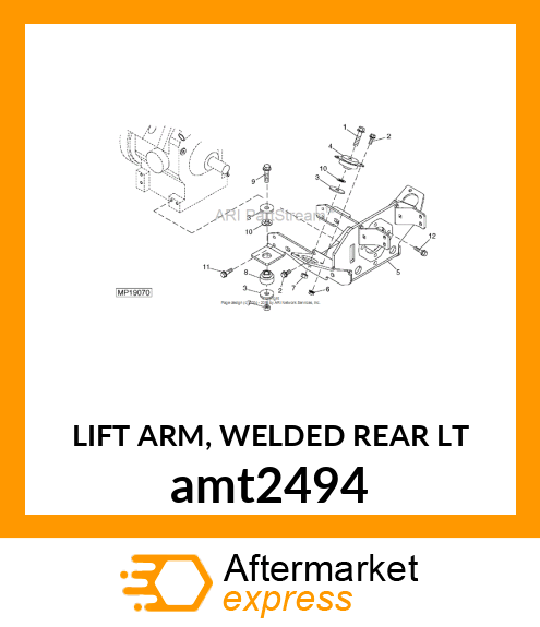 LIFT ARM, WELDED REAR LT amt2494