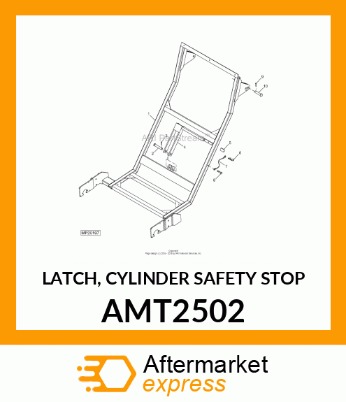 LATCH, CYLINDER SAFETY STOP AMT2502