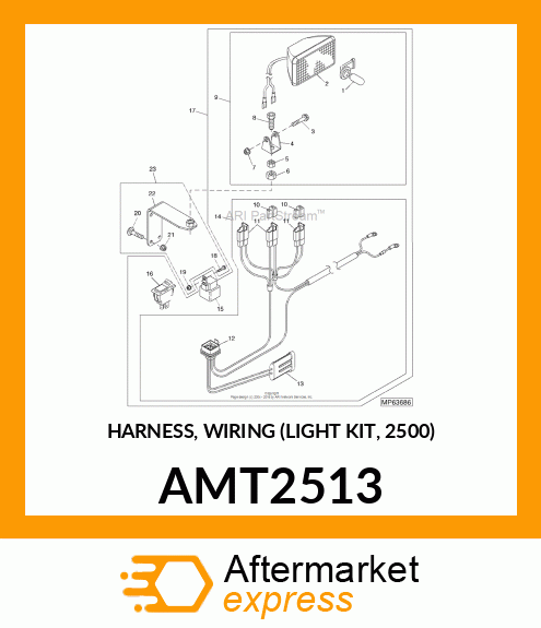 HARNESS, WIRING (LIGHT KIT, 2500) AMT2513