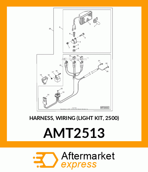 HARNESS, WIRING (LIGHT KIT, 2500) AMT2513