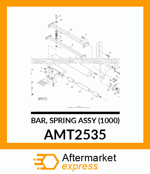 BAR, SPRING ASSY (1000) AMT2535