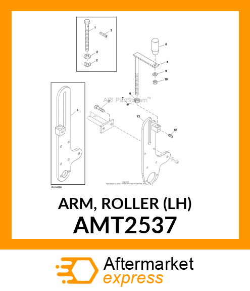 ARM, ROLLER (LH) AMT2537