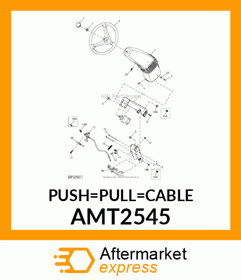 CONTROL, TILT STEERING CABLE AMT2545