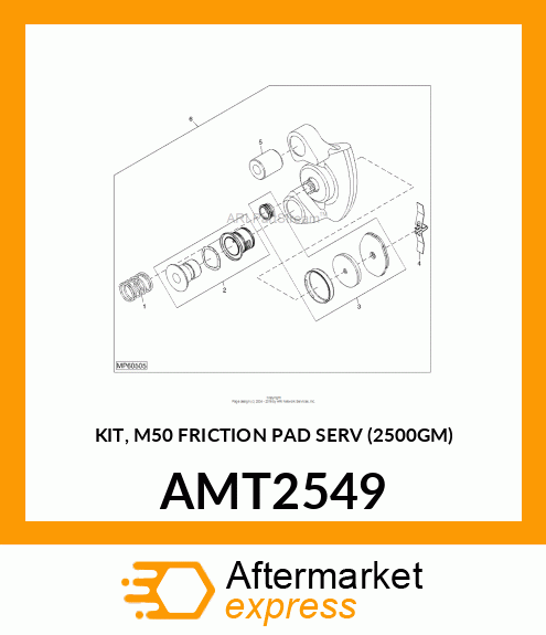 KIT, M50 FRICTION PAD SERV (2500GM) AMT2549