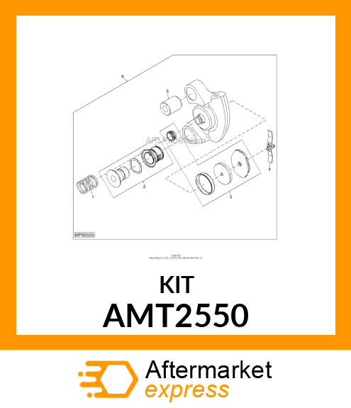 KIT, M50 PAD RETAINER SERV(2500 GM) AMT2550