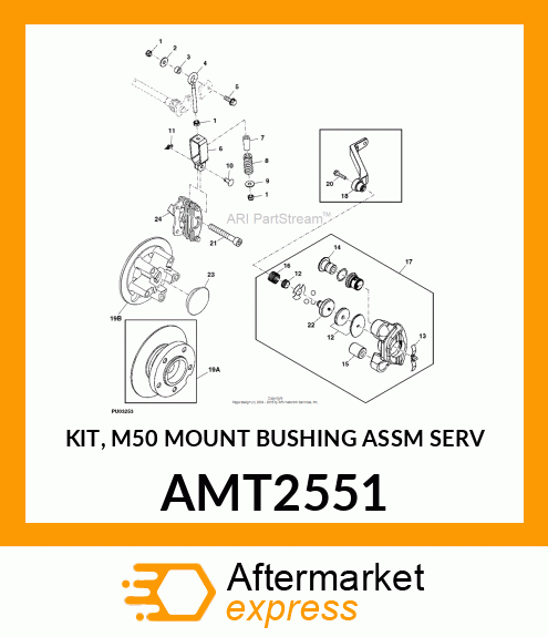 KIT, M50 MOUNT BUSHING ASSM SERV AMT2551