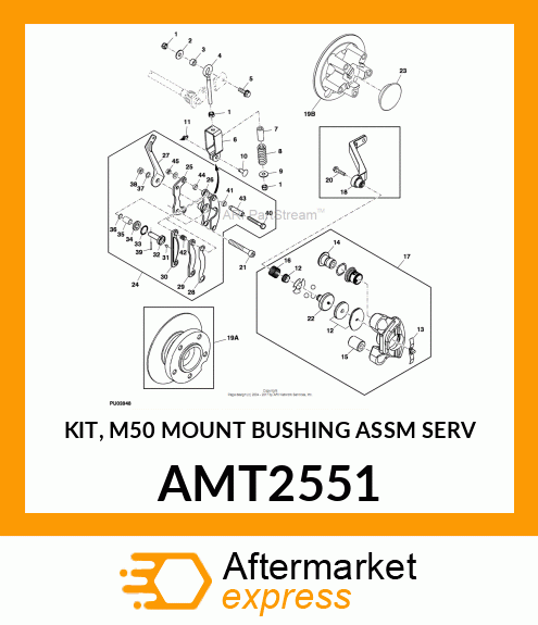 KIT, M50 MOUNT BUSHING ASSM SERV AMT2551