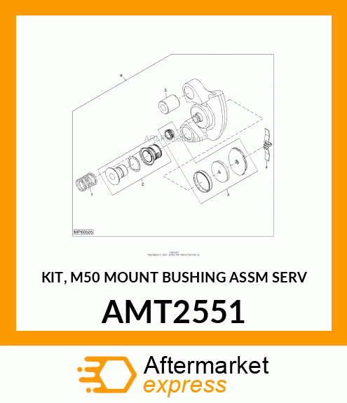 KIT, M50 MOUNT BUSHING ASSM SERV AMT2551