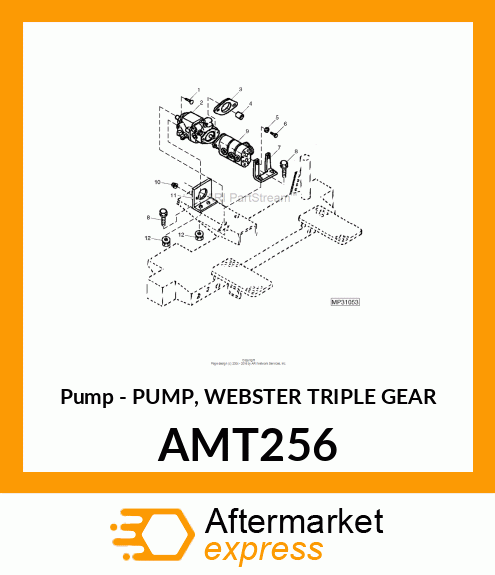 Pump - PUMP, WEBSTER TRIPLE GEAR AMT256