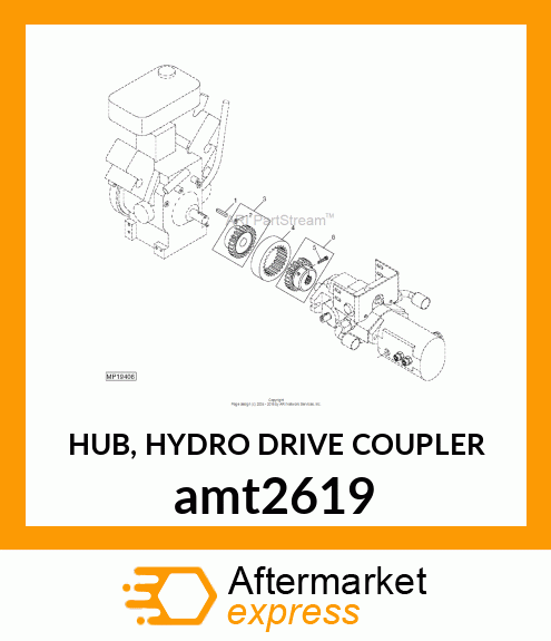 HUB, HYDRO DRIVE COUPLER amt2619