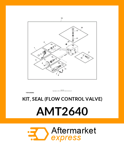 KIT, SEAL (FLOW CONTROL VALVE) AMT2640