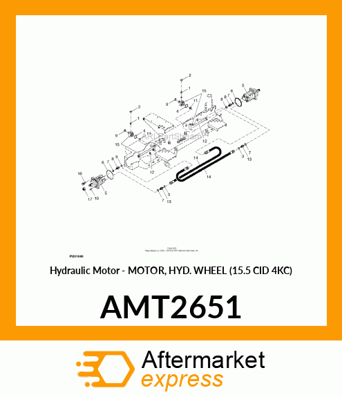 Hydraulic Motor - MOTOR, HYD. WHEEL (15.5 CID 4KC) AMT2651