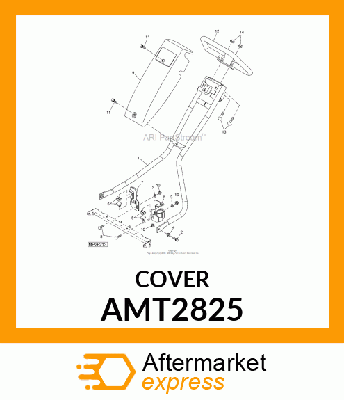 COVER, HANDELBAR W/LABELS (260B) AMT2825