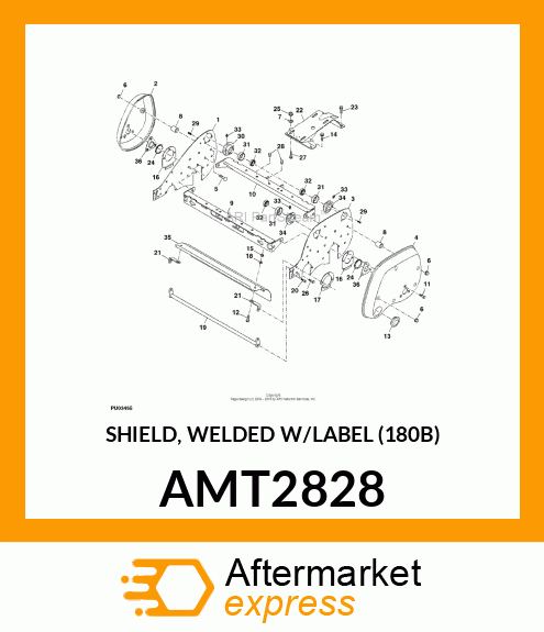 SHIELD, WELDED W/LABEL (180B) AMT2828