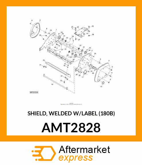 SHIELD, WELDED W/LABEL (180B) AMT2828