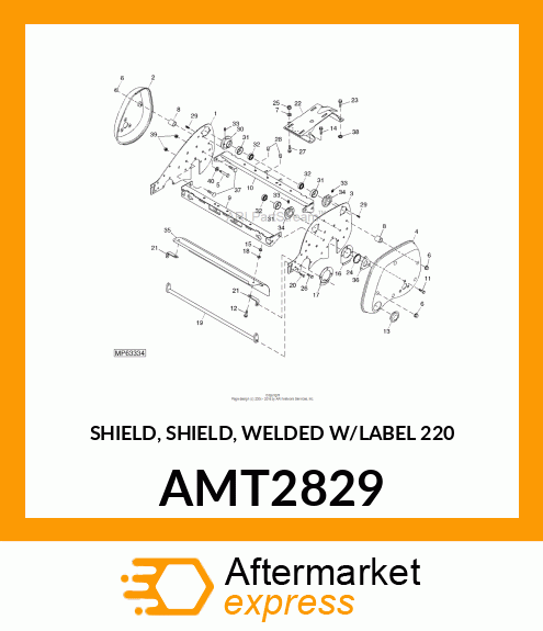 SHIELD, SHIELD, WELDED W/LABEL 220 AMT2829