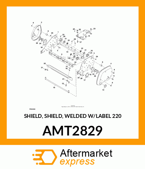 SHIELD, SHIELD, WELDED W/LABEL 220 AMT2829