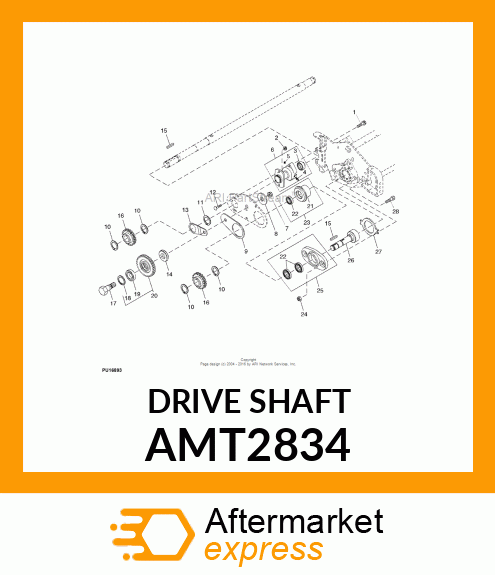 SHAFT, BRUSH DRIVE AMT2834