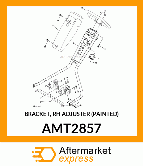 BRACKET, RH ADJUSTER (PAINTED) AMT2857