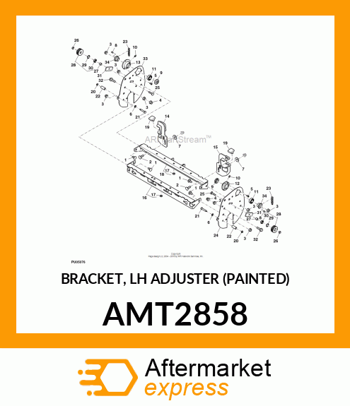 BRACKET, LH ADJUSTER (PAINTED) AMT2858