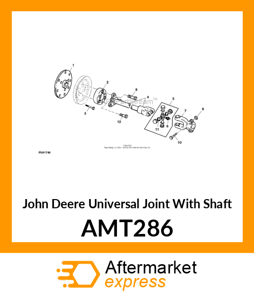 DRIVESHAFT, UNIVERSAL AMT286