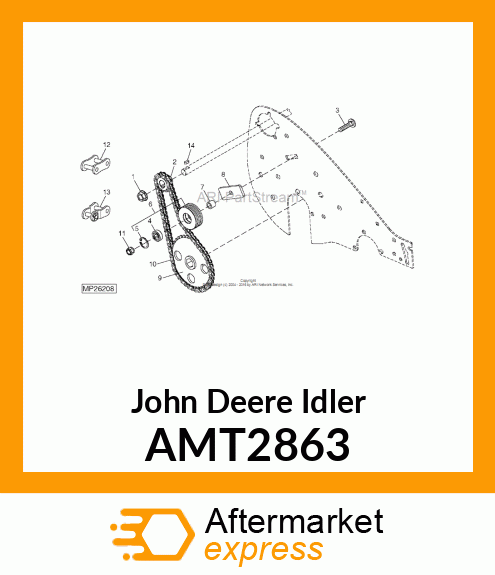 IDLER, CHAIN ASSEMBLY AMT2863